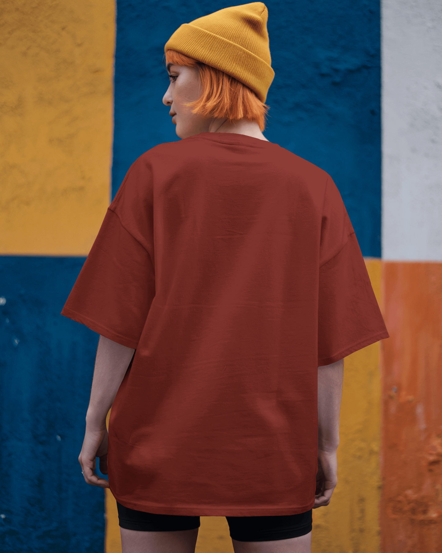 Women's Solid Oversized Shinker T-shirt