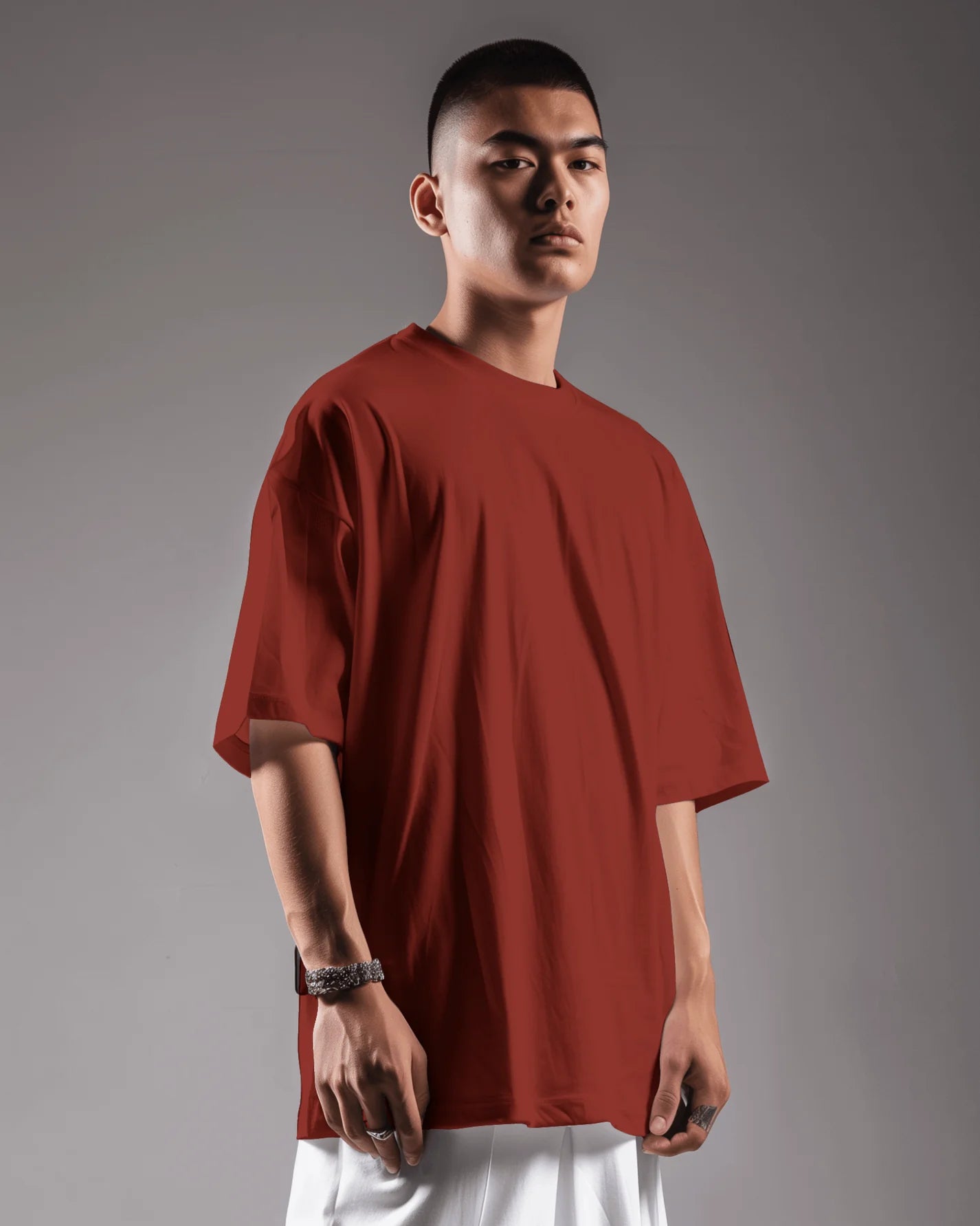 Men's Solid Oversized Shinker T-shirt