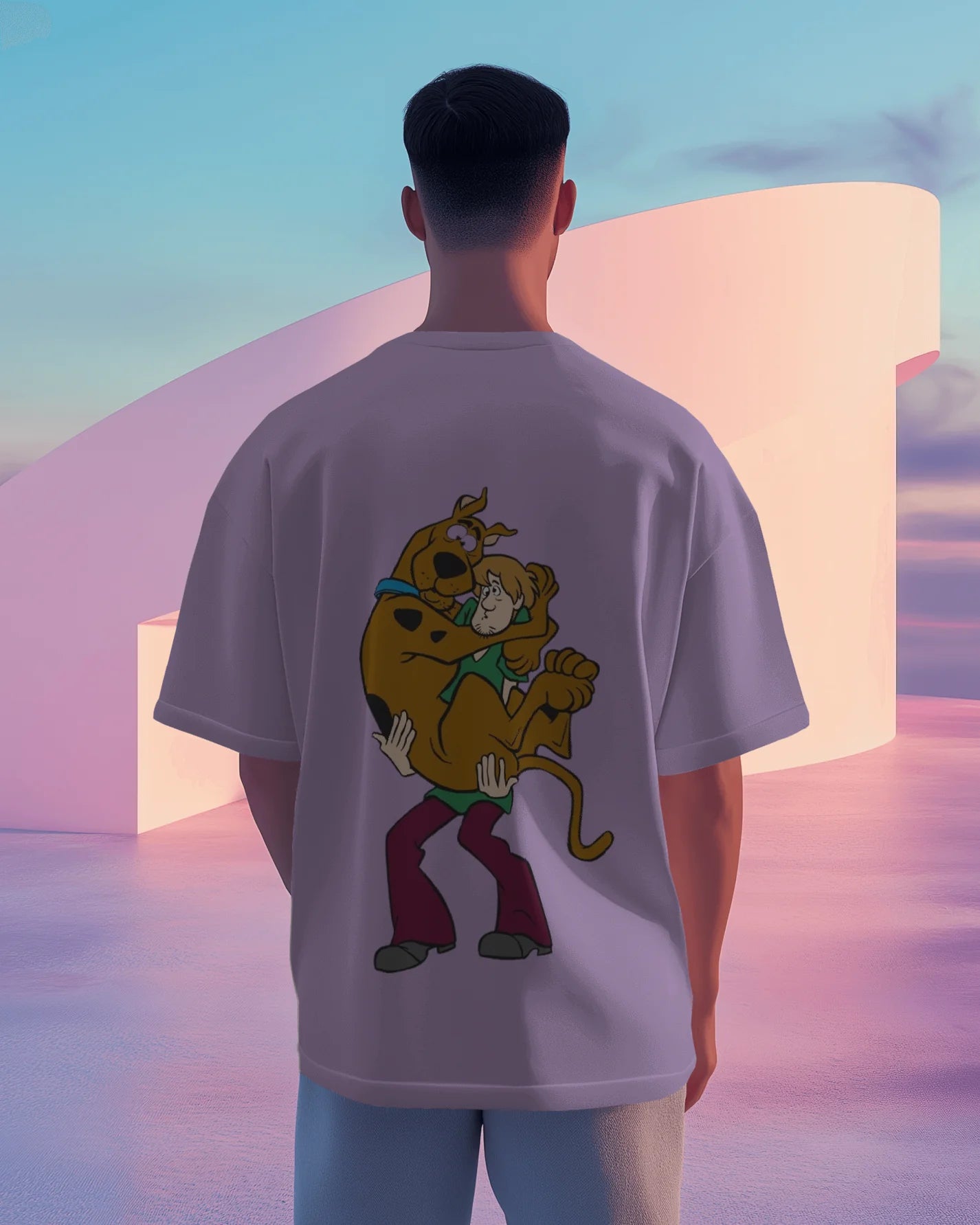 Shaggy & Scooby-Doo Graphic Printed Oversized T-shirt