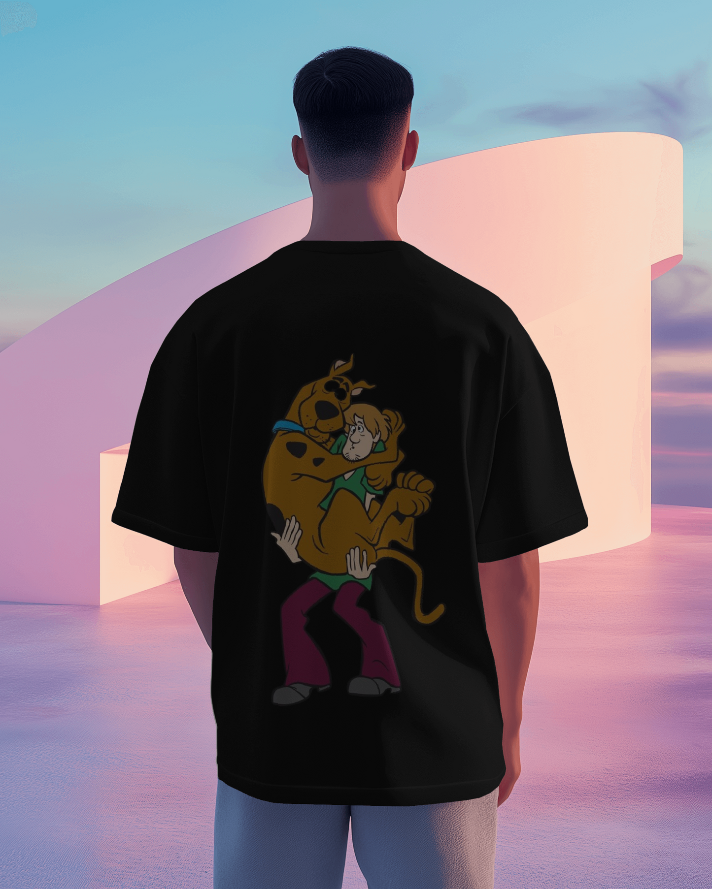 Shaggy & Scooby-Doo Graphic Printed Oversized T-shirt
