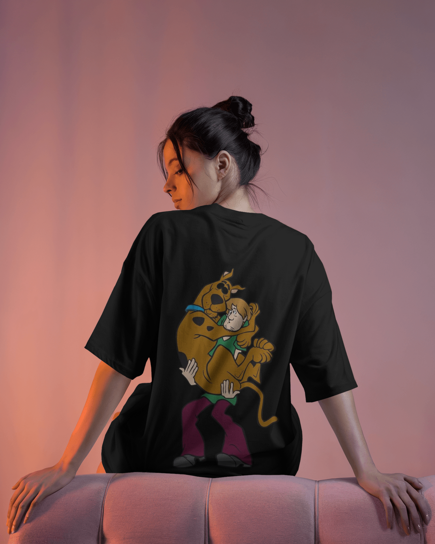 Shaggy & Scooby-Doo Graphic Printed Oversized T-shirt