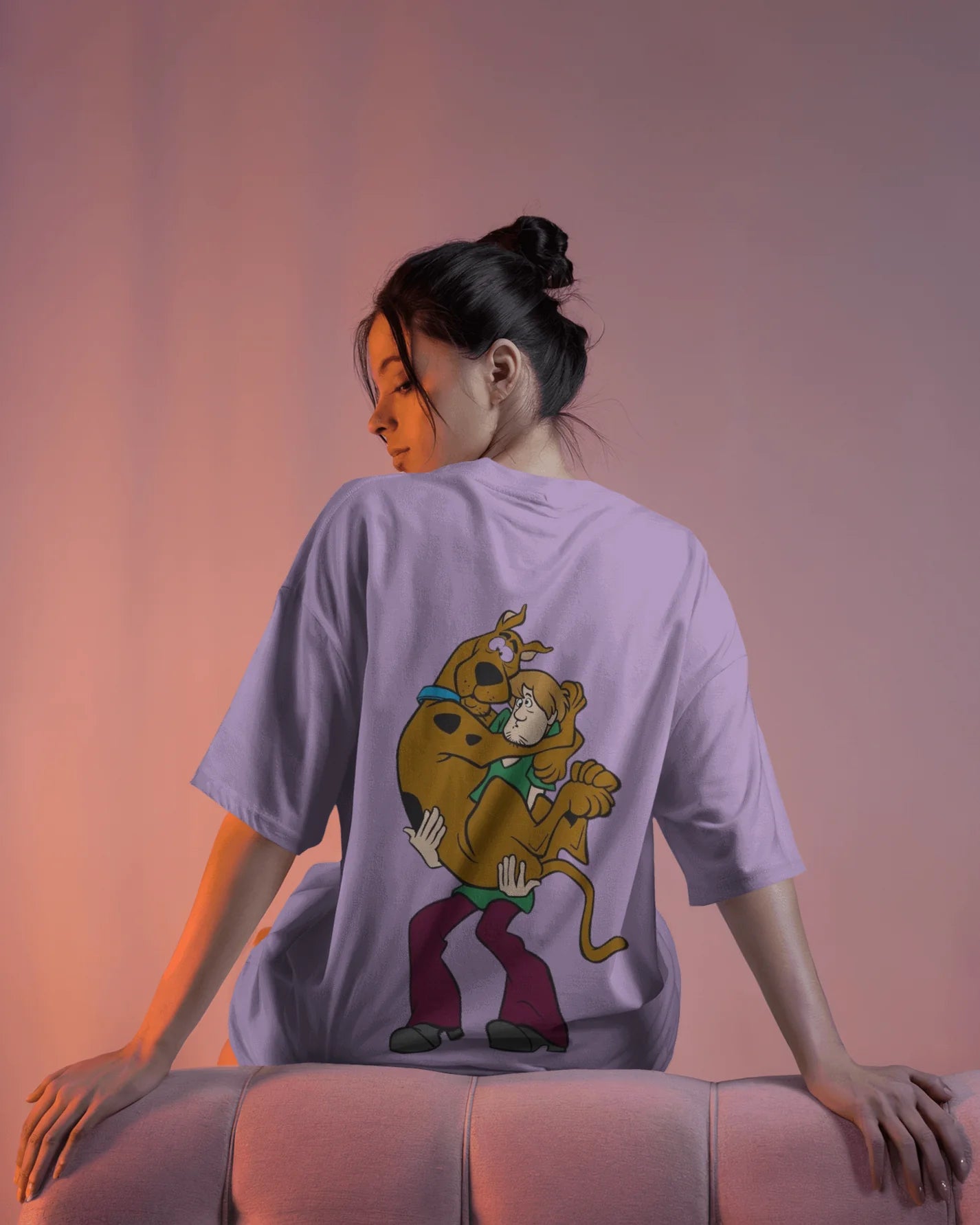 Shaggy & Scooby-Doo Graphic Printed Oversized T-shirt