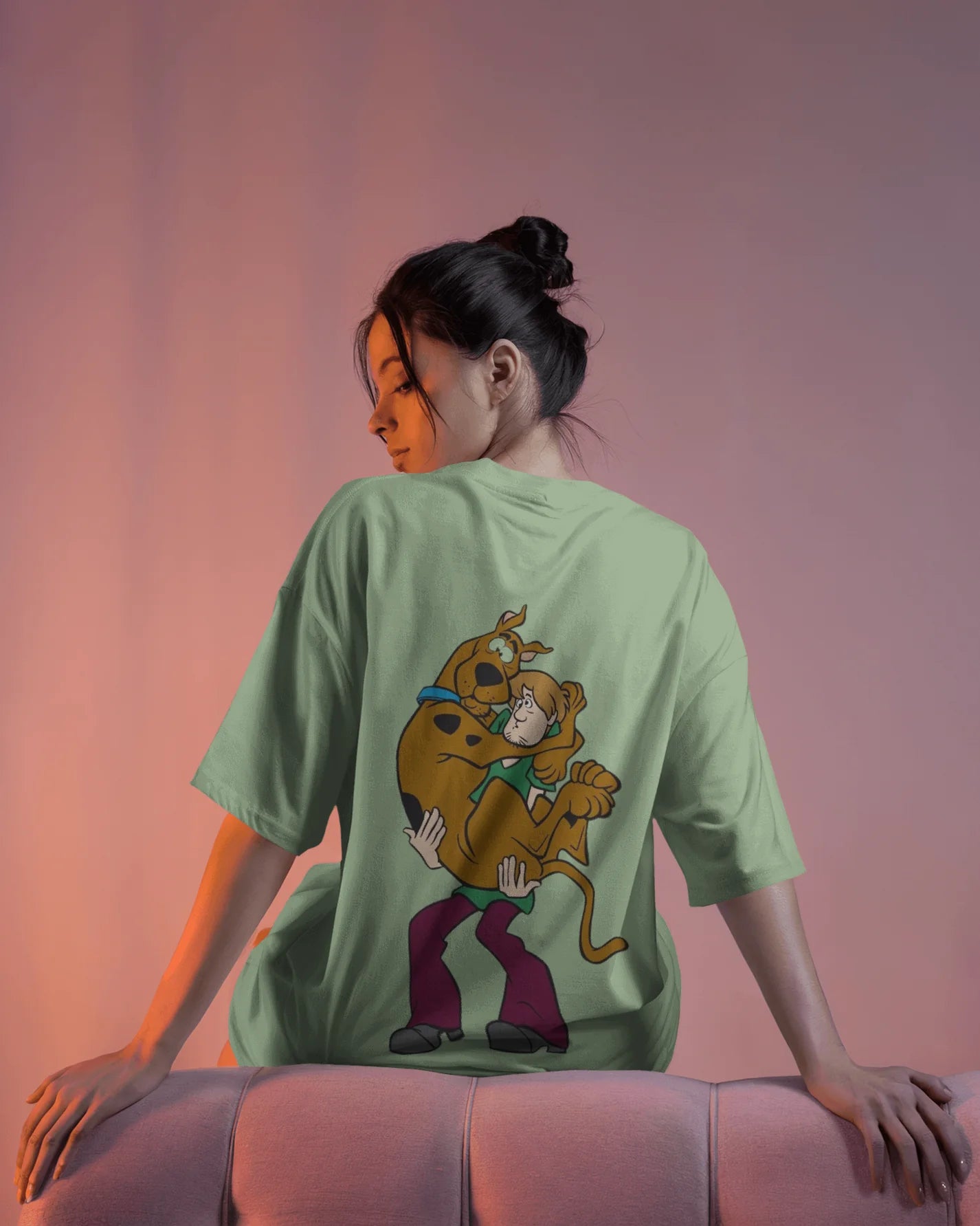 Shaggy & Scooby-Doo Graphic Printed Oversized T-shirt