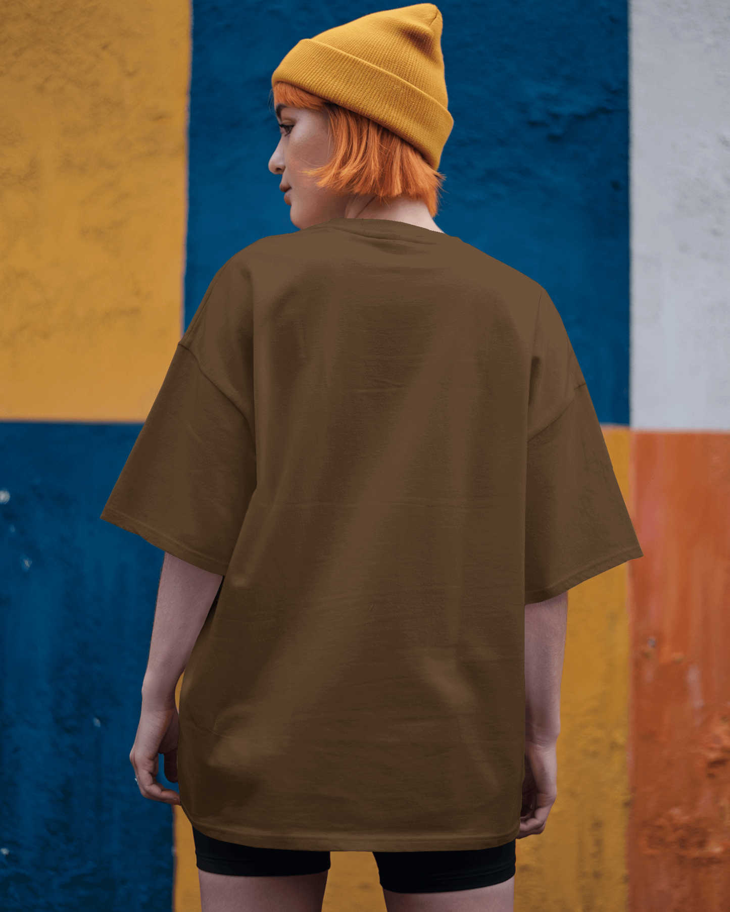 Women's Solid Oversized  French Terry T-shirt