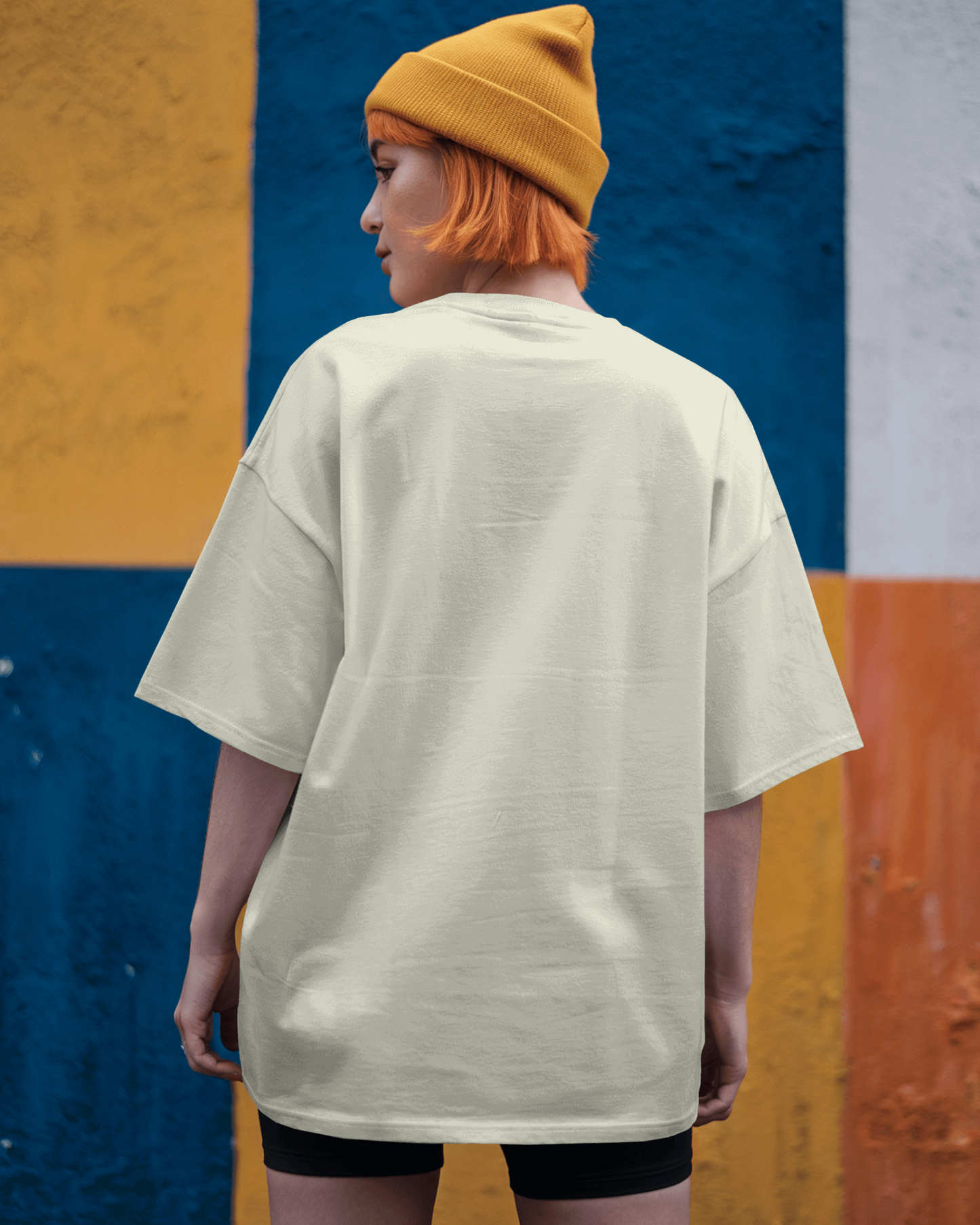 Women's Solid Oversized  French Terry T-shirt