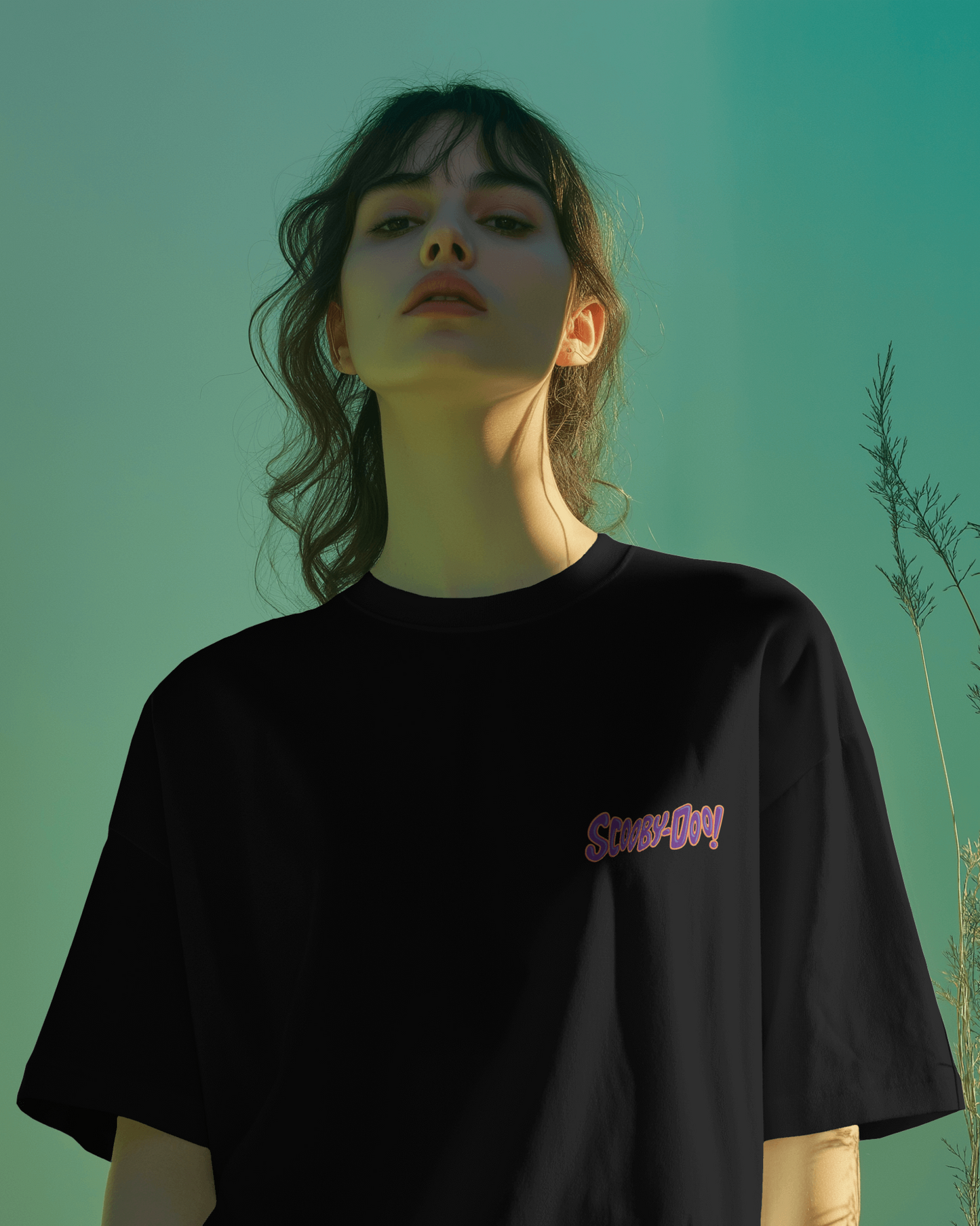 Shaggy & Scooby-Doo Graphic Printed Oversized T-shirt