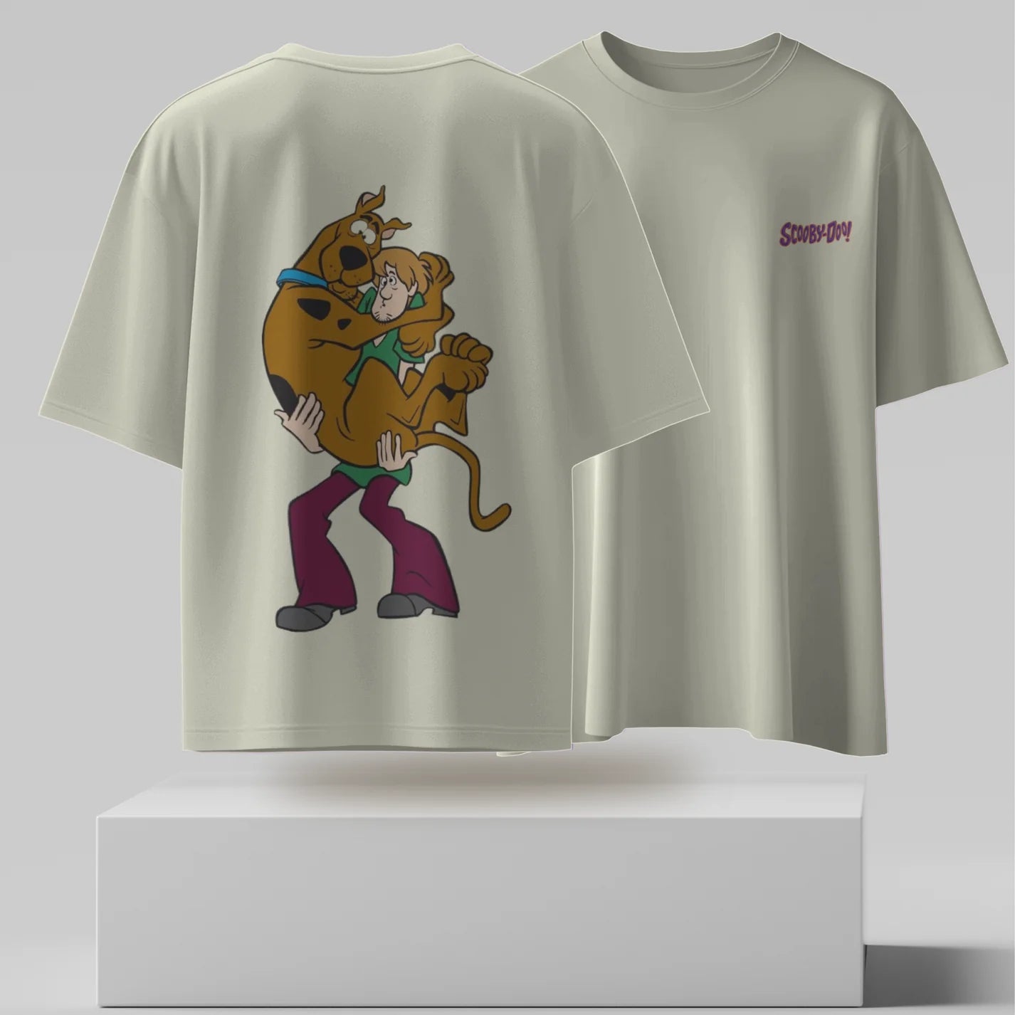 Shaggy & Scooby-Doo Graphic Printed Oversized T-shirt