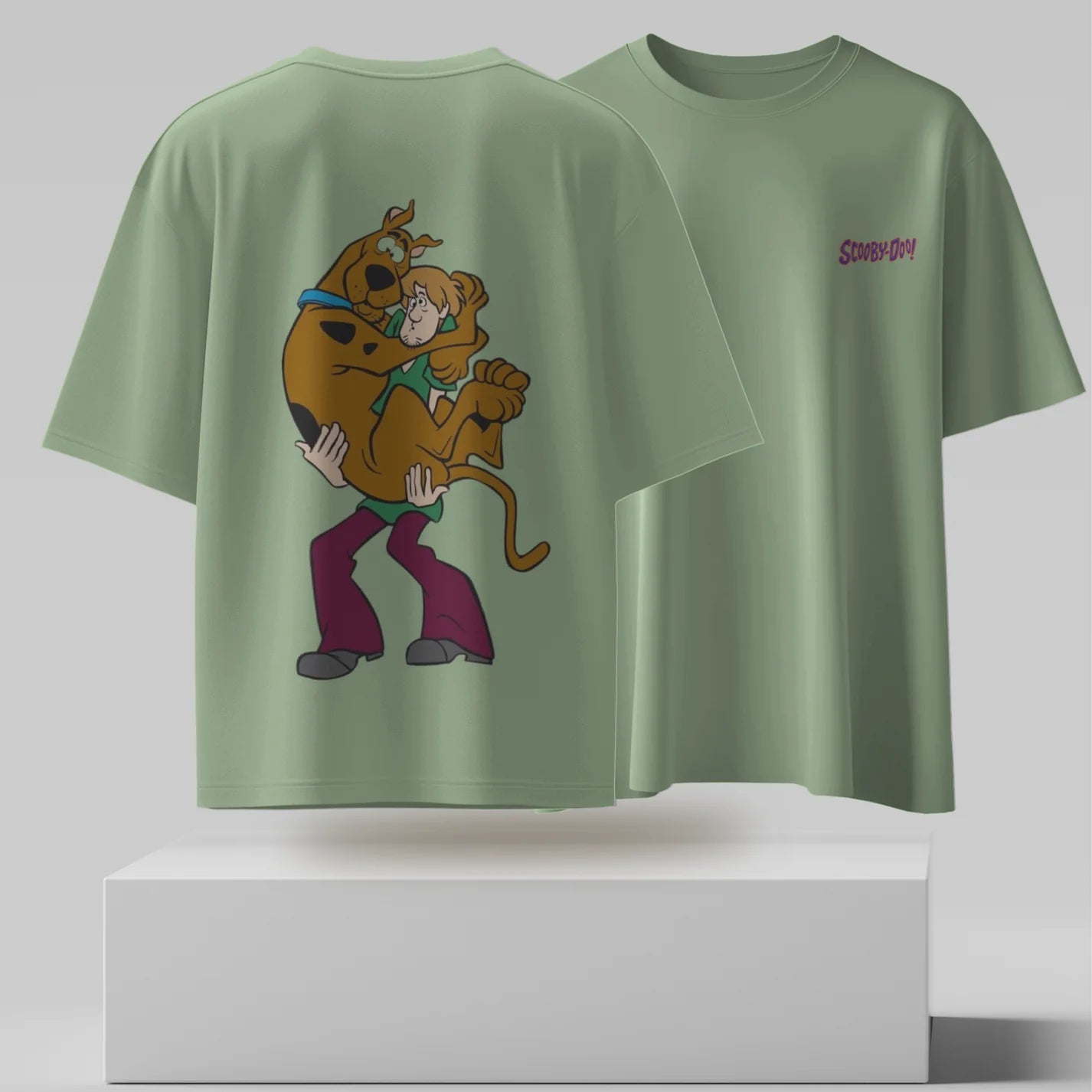 Shaggy & Scooby-Doo Graphic Printed Oversized T-shirt
