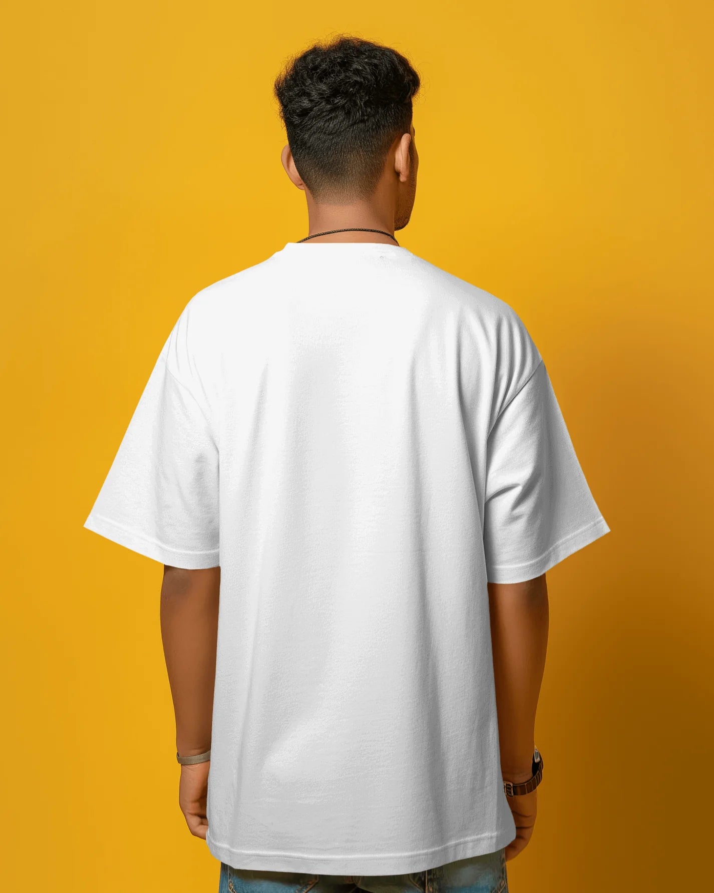 Men's Solid Oversized French Terry T-shirt