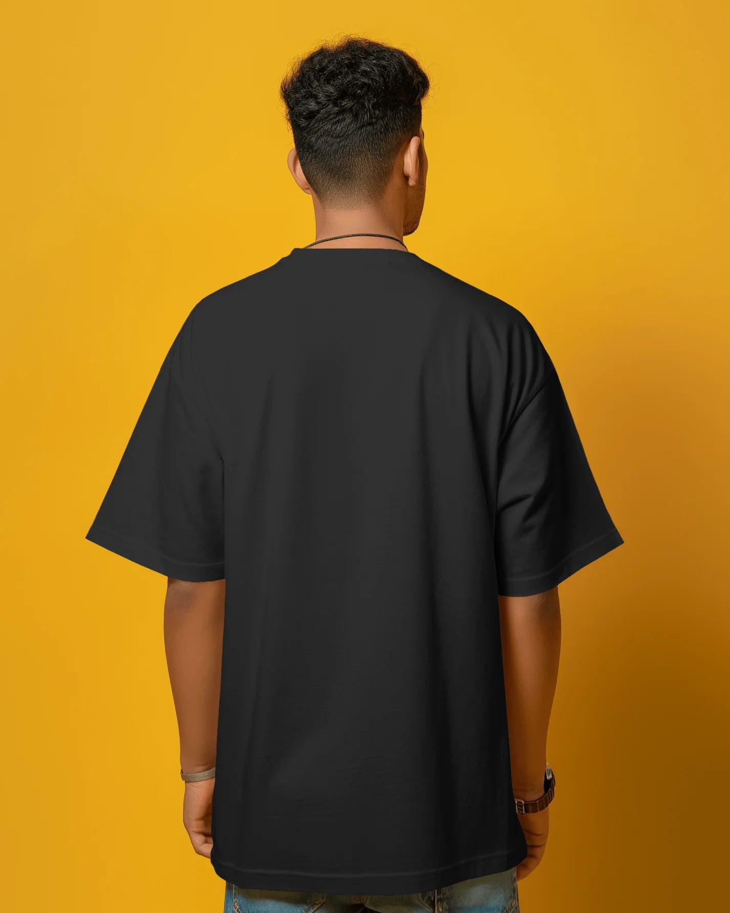 Men's Solid Oversized French Terry T-shirt
