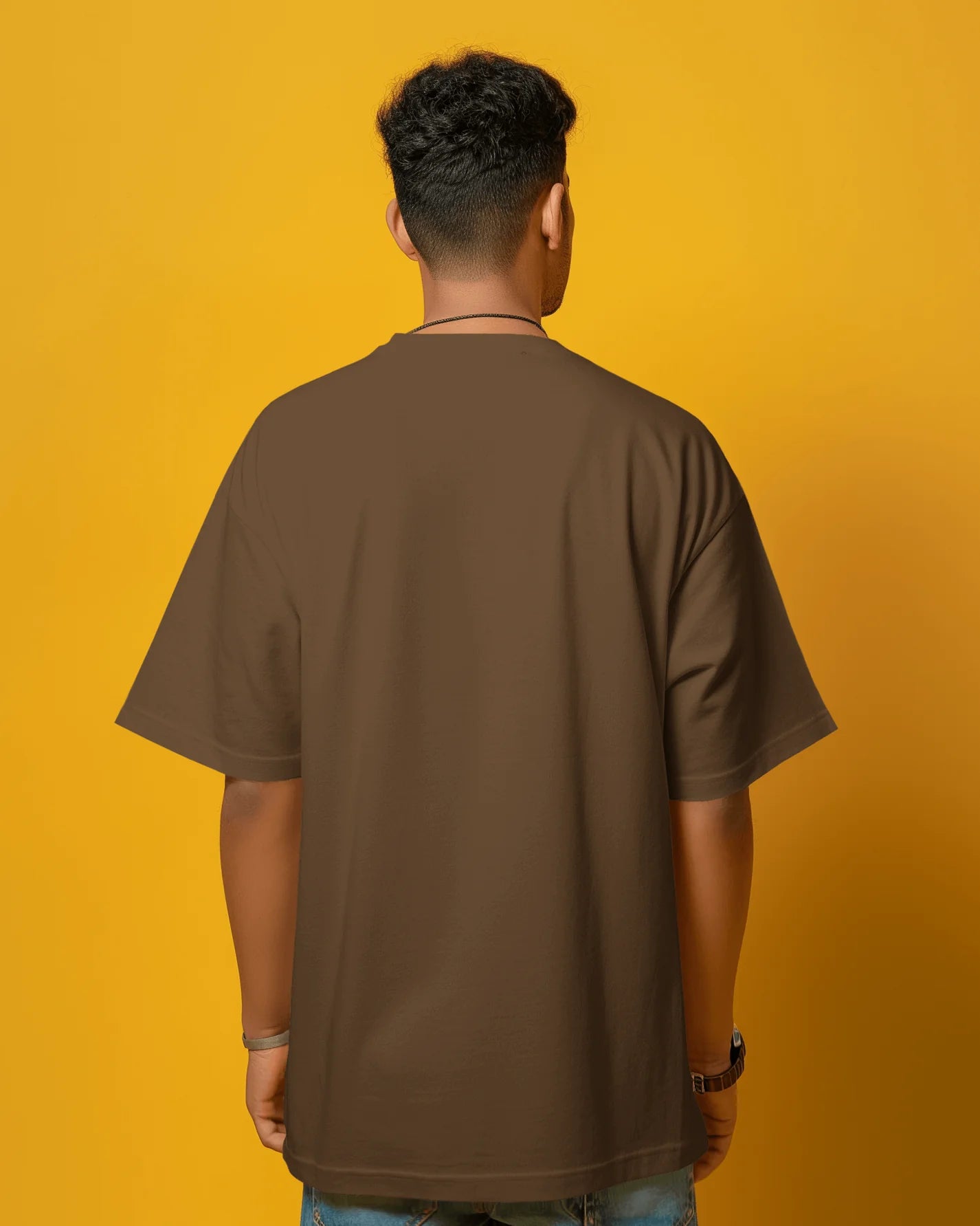 Men's Solid Oversized French Terry T-shirt
