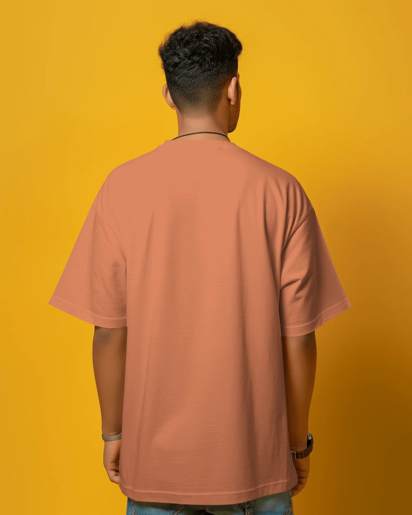 Men's Solid Oversized French Terry T-shirt