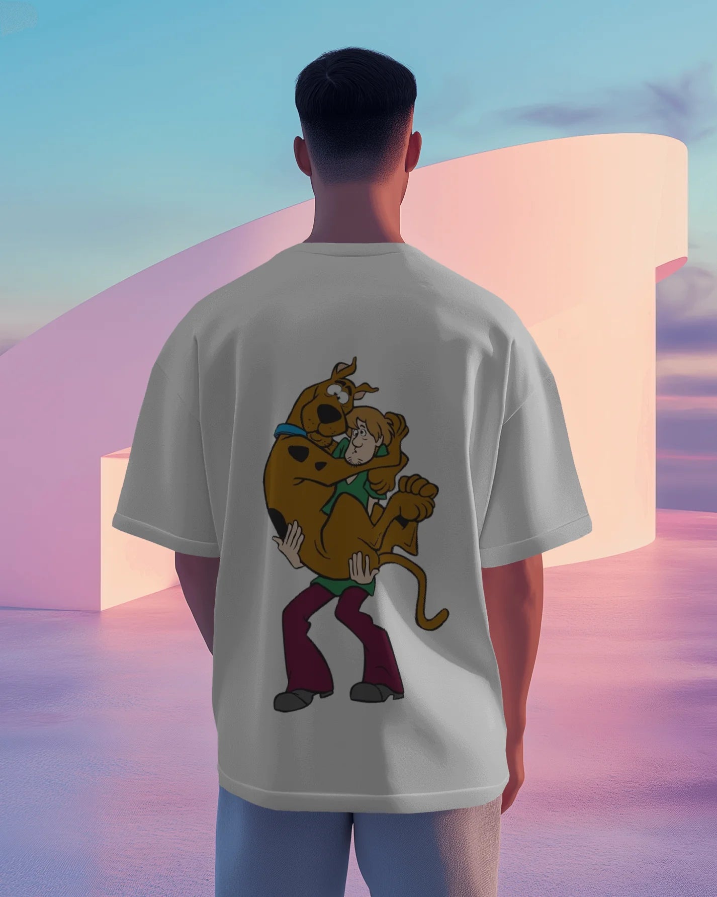 Shaggy & Scooby-Doo Graphic Printed Oversized T-shirt
