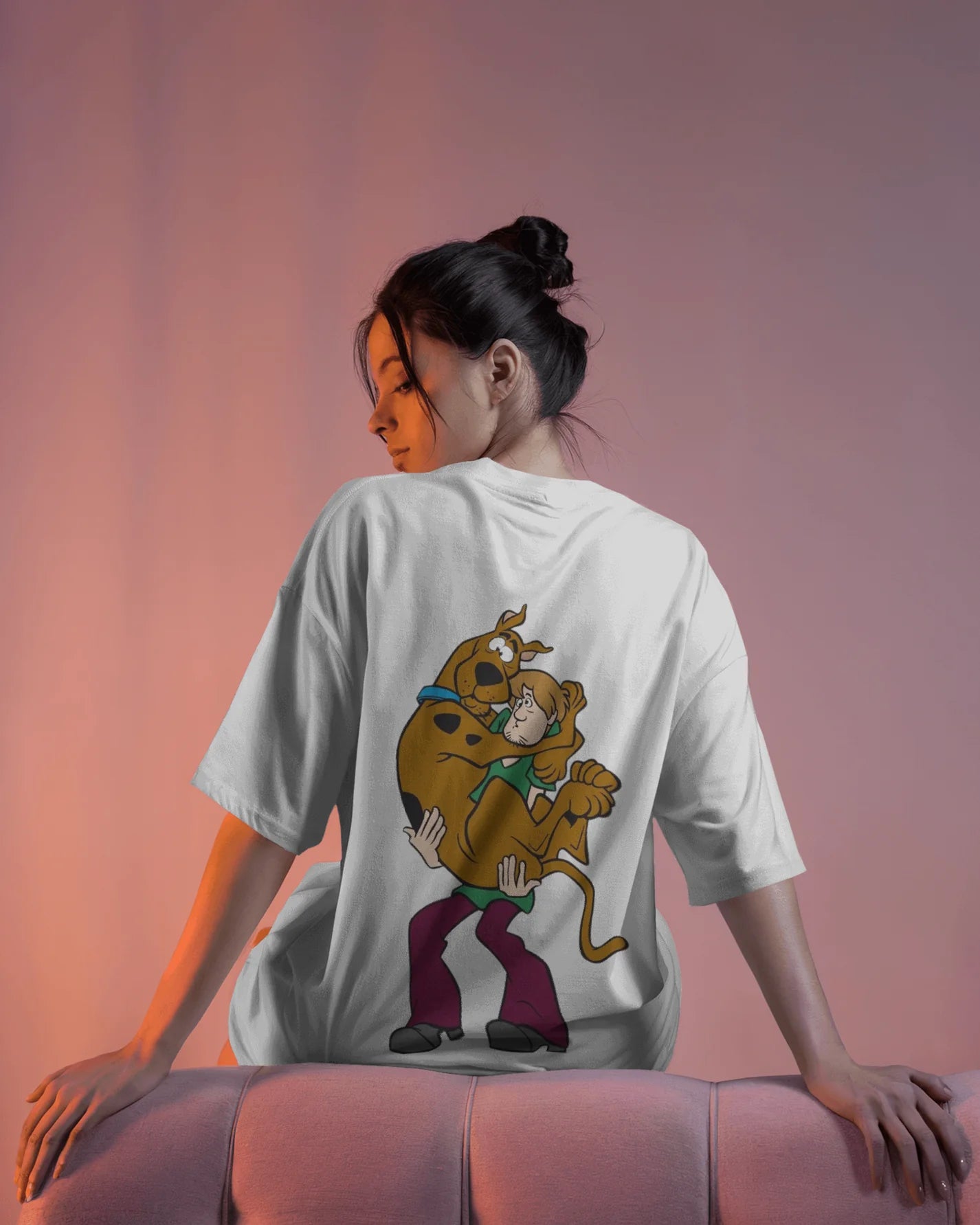 Shaggy & Scooby-Doo Graphic Printed Oversized T-shirt