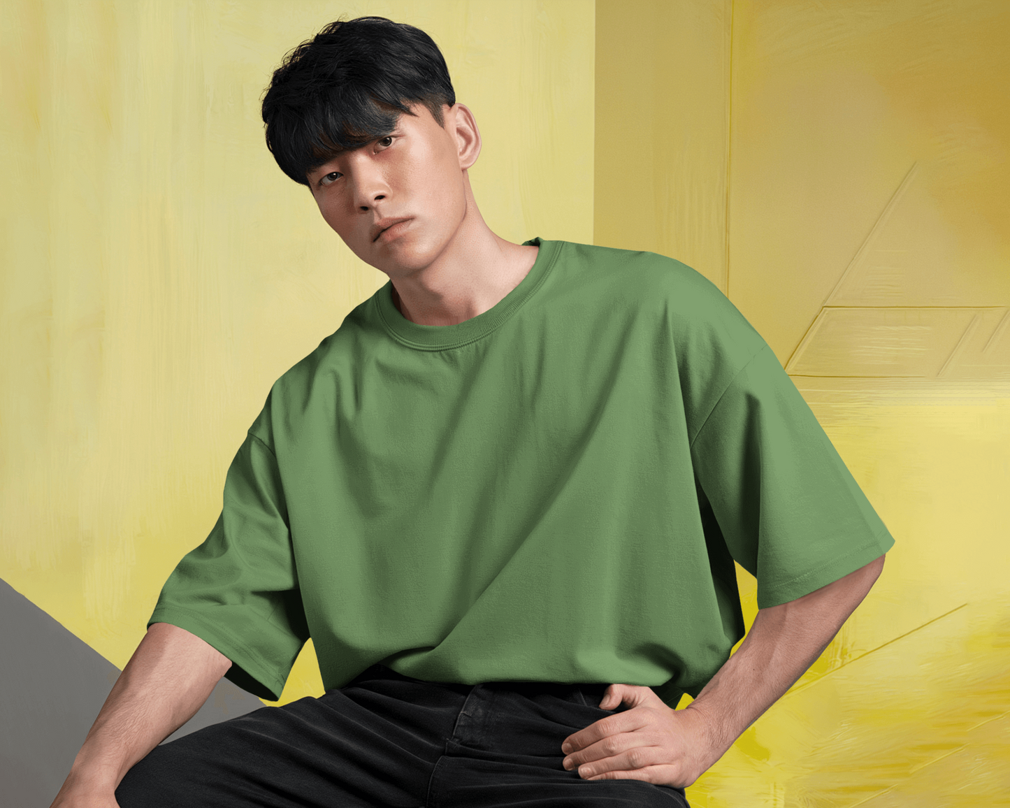 Men's Solid Oversized Shinker T-shirt